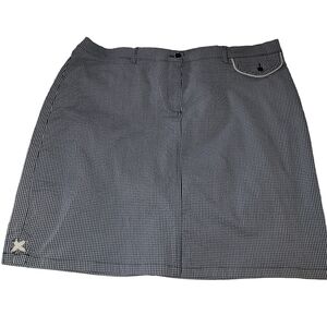 Claire France Black and White Gingham Skort 16